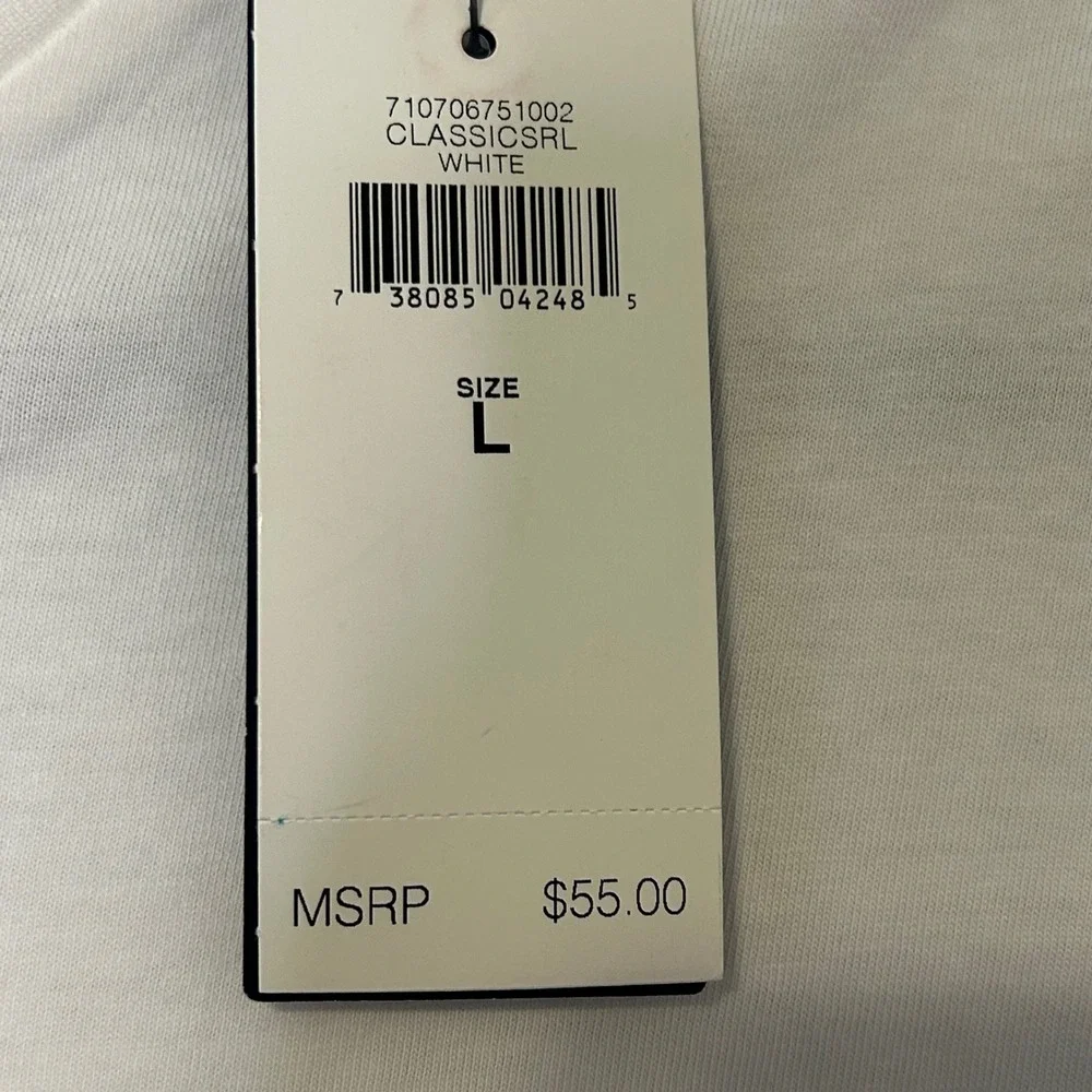 Polo Ralph Lauren Mens White V-Neck T-Shirt Classic Fit Cotton Large NWT